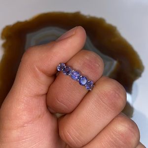 Sterling silver tanzanite ring
